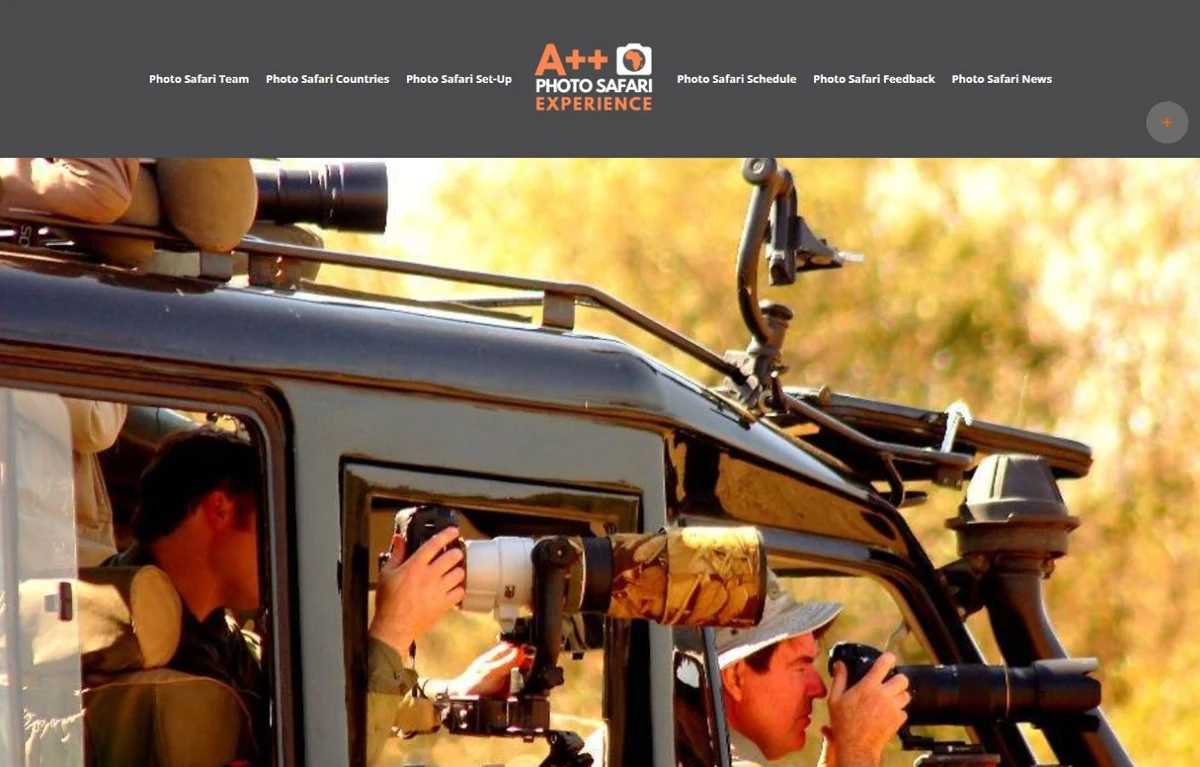 Photo Safari Africa website homepage